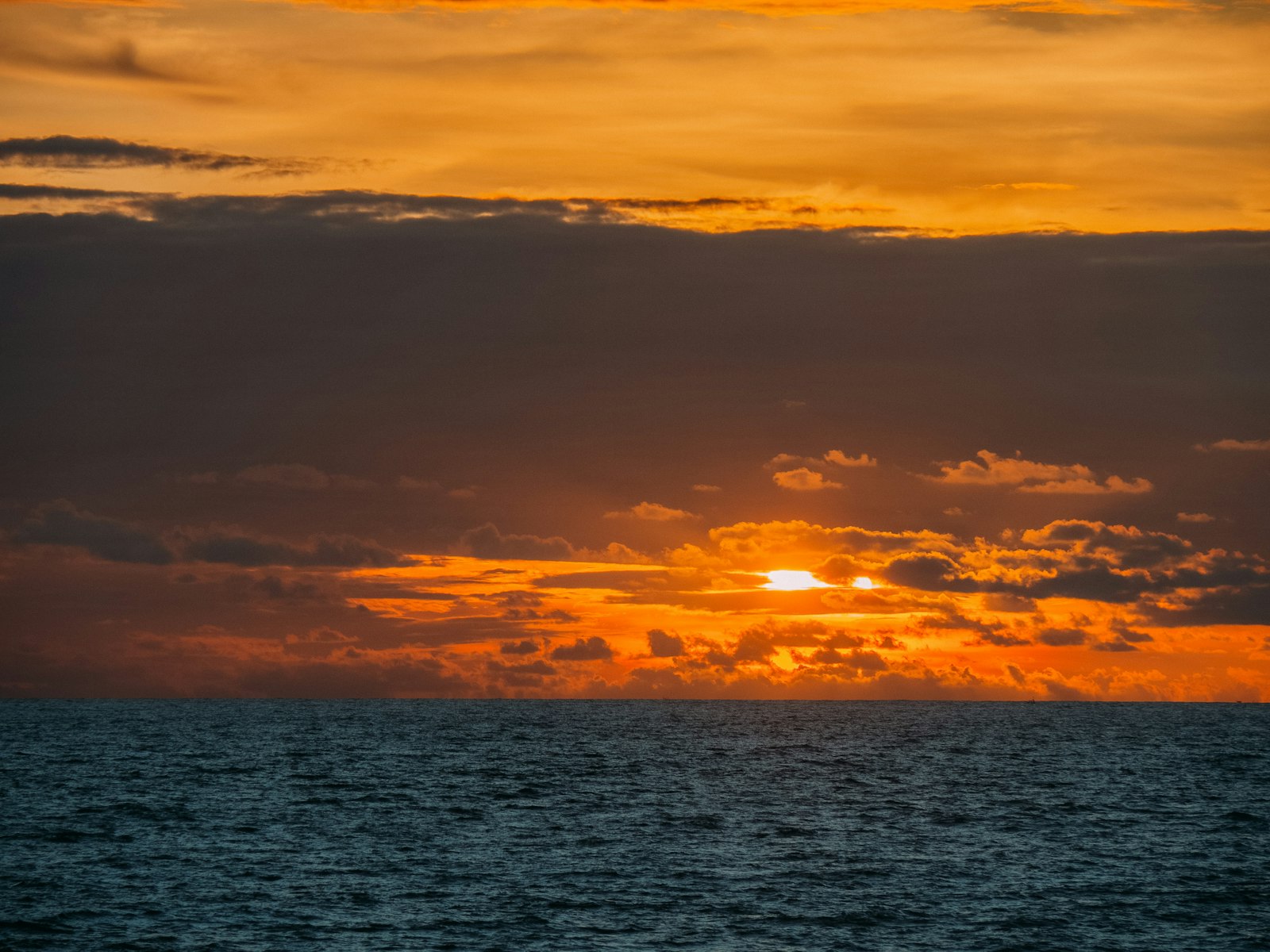 Sunset over the ocean, Canggu