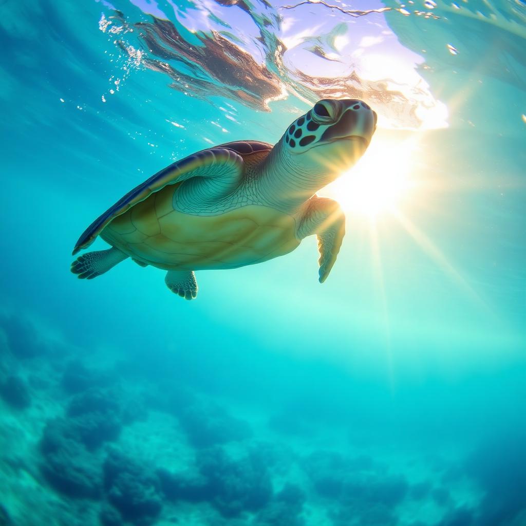 Sea turtle near Gili Trawangan