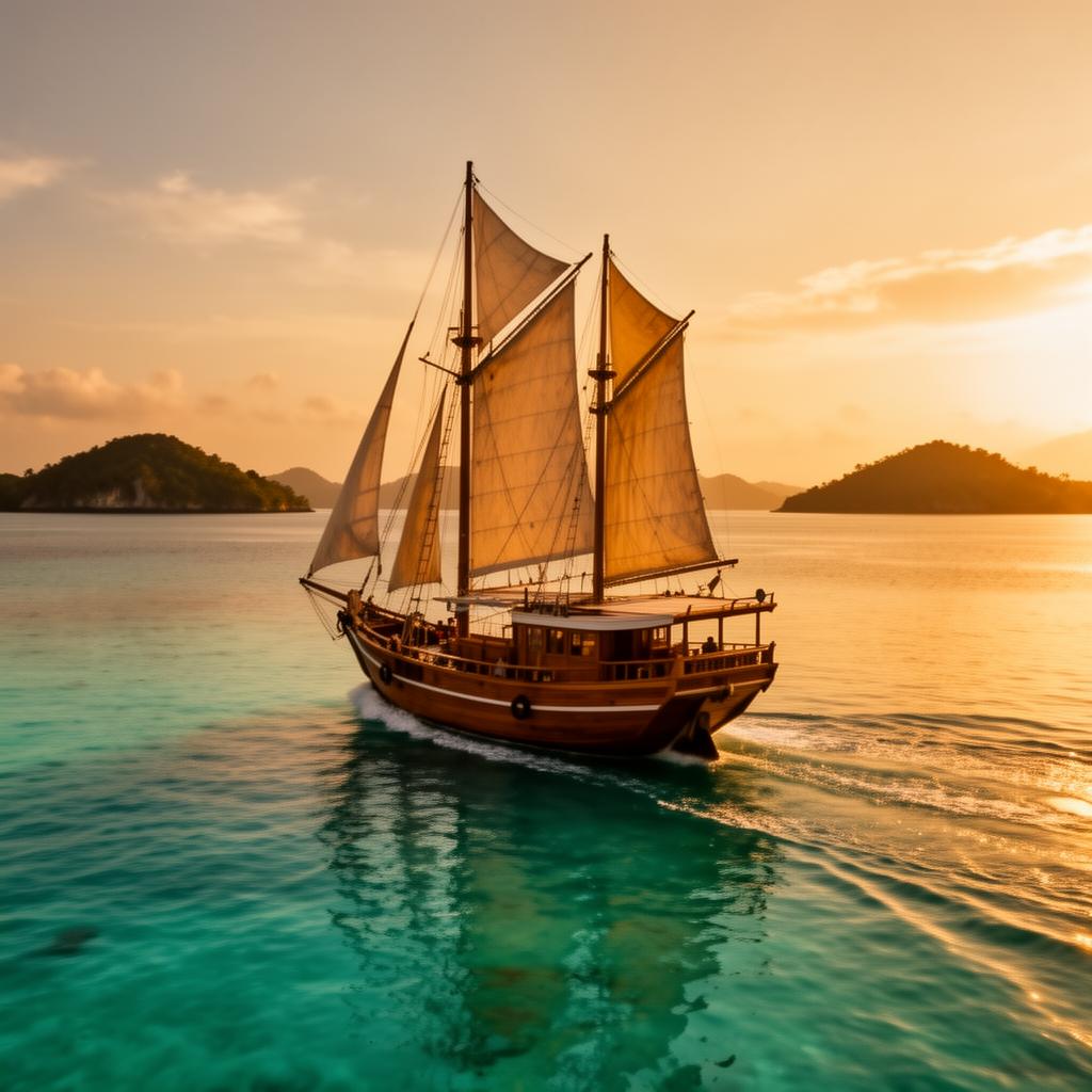 Liveaboard boat between islands